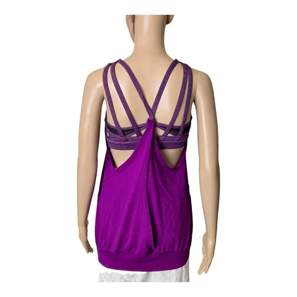 Lululemon Nouveau Limits Strappy Back Tank tender violet open back size 8 - Picture 2 of 6